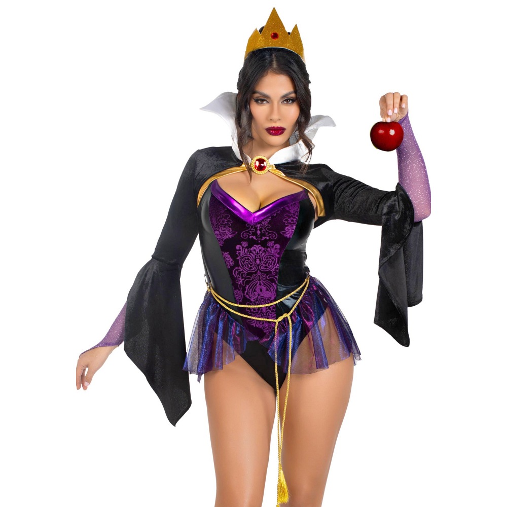Leg Avenue - Poison Apple Queen Costume - Black/Purple